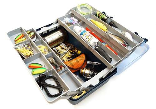  Nautilus 136 Tackle Box 4-tray Clear Blue-Blue