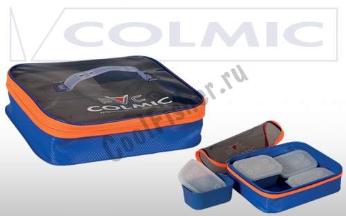 COLMIC PVC: PLASTIC BAIT BOX HOLDER (32,5x26,5 x H.6,5cm) Orange Series