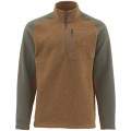  Simms Rivershed Sweater Quarter Zip, XL, Saddle Brown