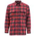  Simms Coldweather LS Shirt, XL, Red Buffalo Plaid