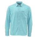  Simms Morada LS Shirt, L, Turquoise Plaid