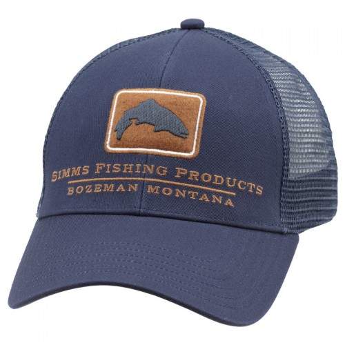  Simms Trout Icon Trucker Cap, Ink Blue