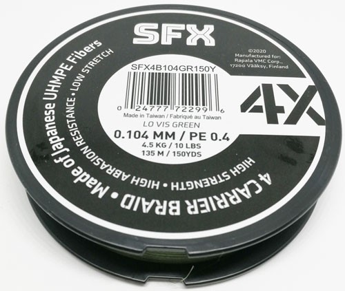   Sufix SFX 4X  135  0.104  4.5  PE 0.4