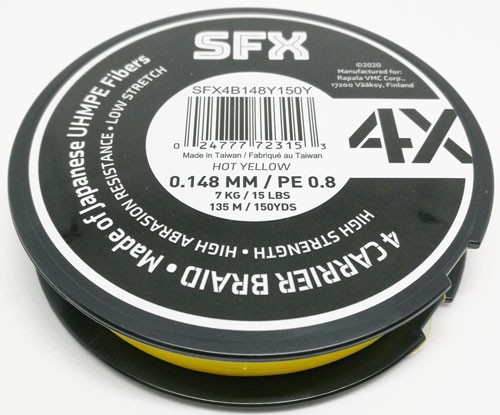   Sufix SFX 4X  135  0.104  4.5  PE 0.4
