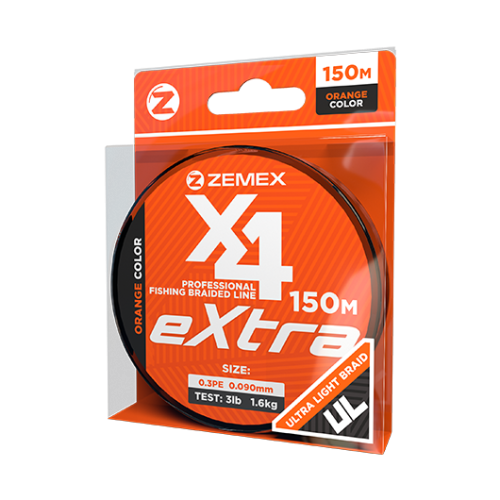   ZEMEX EXTRA X4 150 m, # 0.3 PE, d 0.09 mm, orange