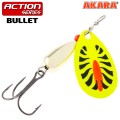 Блесна вращающаяся Akara Action Series Bullet 3 8 гр. 2/7 oz. A28