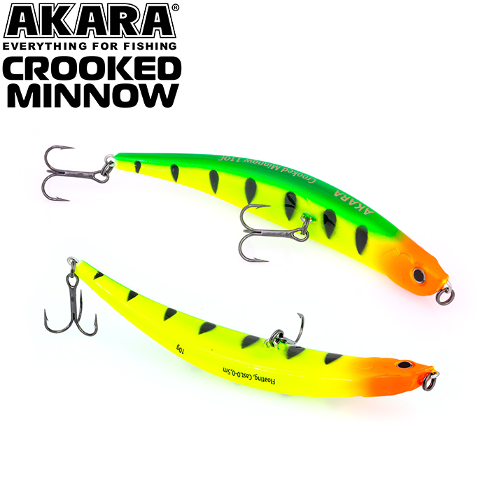  Akara Crooked Minnow 110F 10 . (5/14 oz 4,3 in) A102