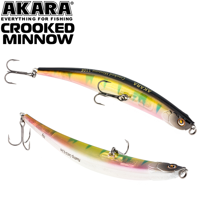  Akara Crooked Minnow 110F 10 . (5/14 oz 4,3 in) A210