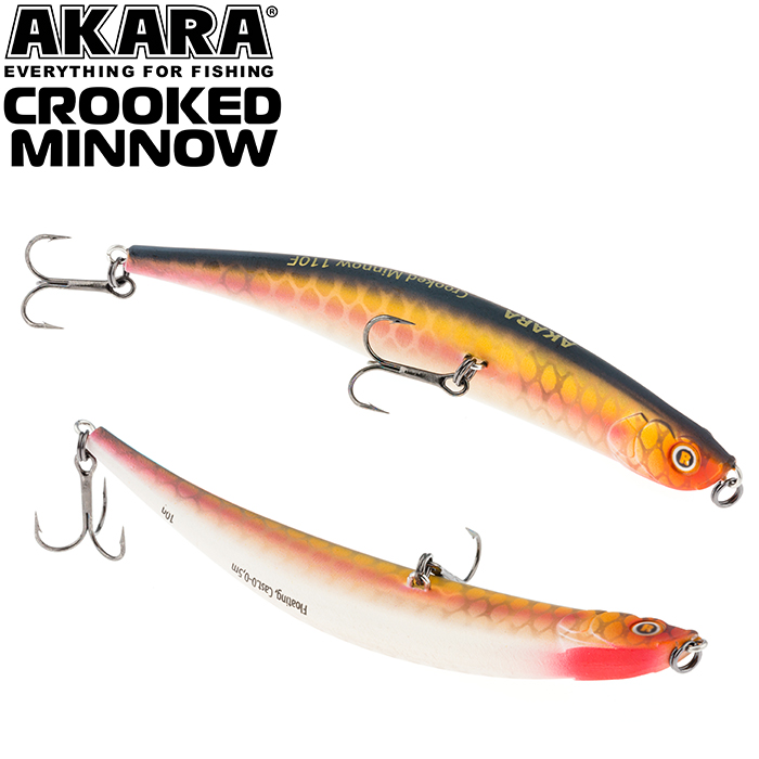  Akara Crooked Minnow 110F 10 . (5/14 oz 4,3 in) A211