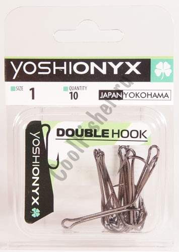 Двойники Yoshi Onyx Double Hook №01 ( в упак. 10шт.) (BN)
