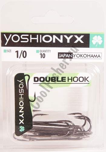 Двойники Yoshi Onyx Double Hook №1|0 ( в упак. 10шт.) (BN)
