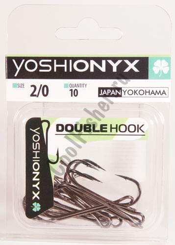 Двойники Yoshi Onyx Double Hook №2|0 ( в упак. 10шт.) (BN)
