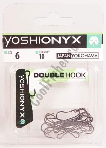 Двойники Yoshi Onyx Double Hook №06 ( в упак. 10шт.) (BN)