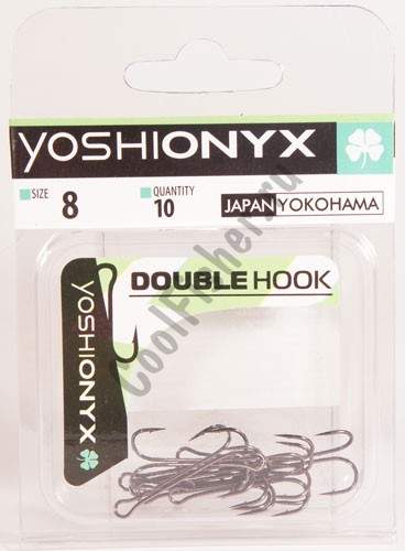 Двойники Yoshi Onyx Double Hook №08 ( в упак. 10шт.) (BN)