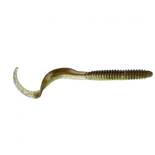  Savage Gear LB Rib Worm 90mm Green Silver 10pcs