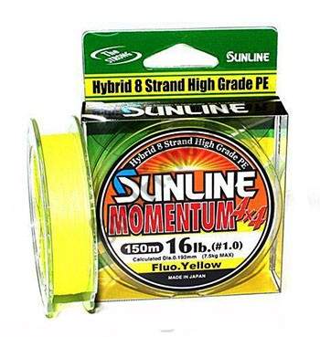  Sunline Momentum 4*4  d-0.192 16lb|7.5 yellow 150