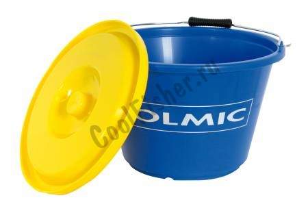Пластиковое ведро для прикормки COLMIC BLU:17 Lt с крышкой
