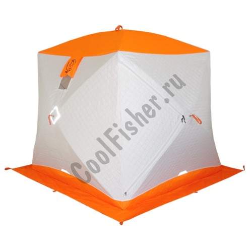 Палатка-куб ПИНГВИН Призма Термолайт (185*185, композит) белый|оранжевый