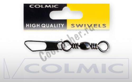 Карабины COLMIC barrel swivel with safety snap  № 16|5кг|12шт