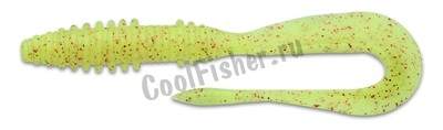   Keitech Mad Wag mini 3.5 PAL #01 Chartreuse Red Flake