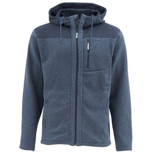  Simms Rivershed Full Zip Hoody, L, Admiral Blue