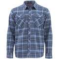  Simms Gallatin Flannel LS Shirt, M, Rich Blue Plaid