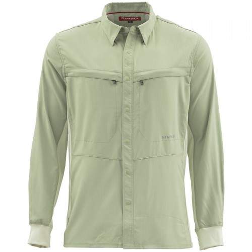  Simms Intruder BiComp LS Shirt, L, Sagebrush