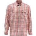  Simms Legend LS Shirt, XXL, Dark Coral Plaid