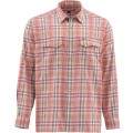  Simms Legend LS Shirt, XL, Dark Coral Plaid