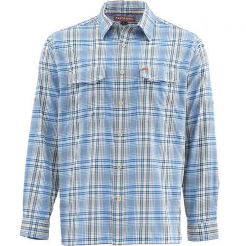  Simms Legend LS Shirt, L, Harbour Blue Plaid