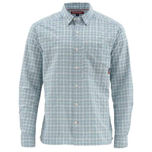  Simms Morada LS Shirt, S, Blue Grey Plaid