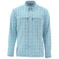  Simms Stone Cold LS Shirt, M, Teal Plaid