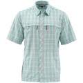  Simms Stone Cold SS Shirt, M, Aqua Plaid