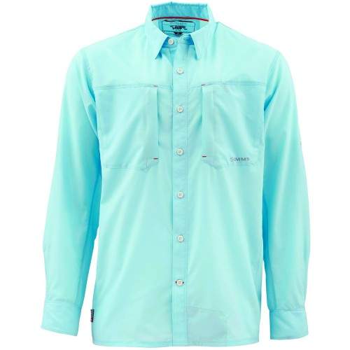  Simms Ultralight LS Shirt, M, Light Blue