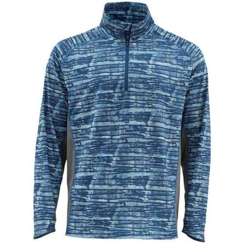  Simms Solarflex 1|2 Zip LS Shirt, 3XL, Water Print Dusk