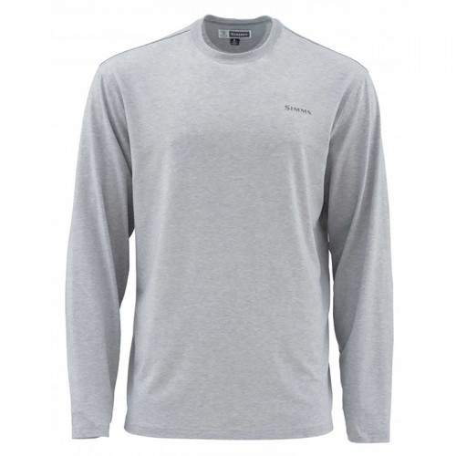  Simms Bugstopper LS Tech Tee, L, Granite