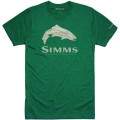  Simms Fire Hole Trout T-Shirt, XL, Dark Teal Heather