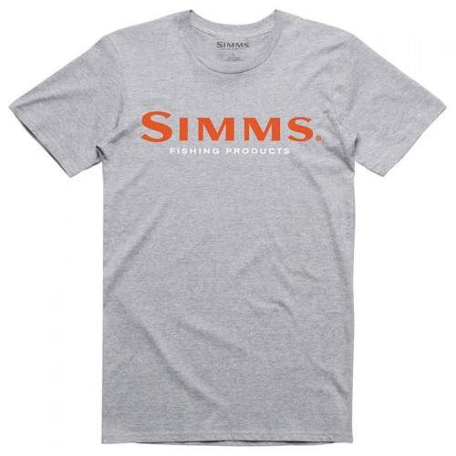  Simms Logo T-Shirt S19, L, Grey Heather