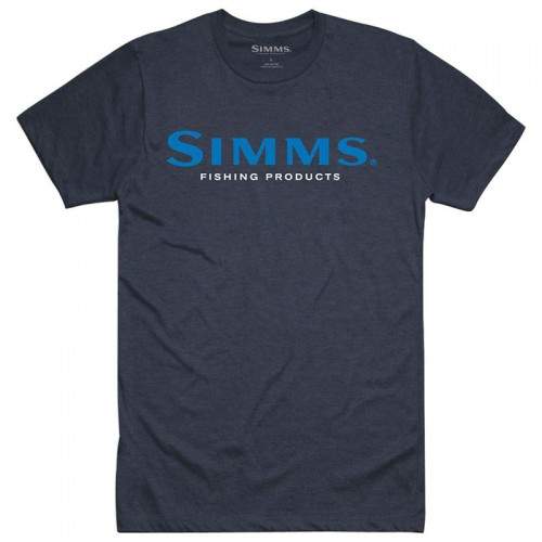  Simms Logo T-Shirt S19, M, Navy Heather