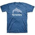  Simms Stacked Typo T-Shirt, S, Royal Heather