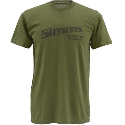  Simms Working Waders SS T-Shirt, L, Olive