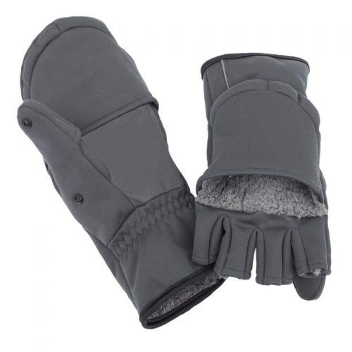  Simms Guide Windbloc Foldover Mitt, L, Raven