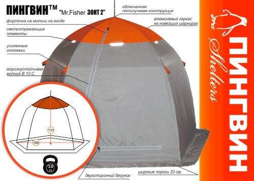 Палатка-Зонт MrFisher 2  d-190см