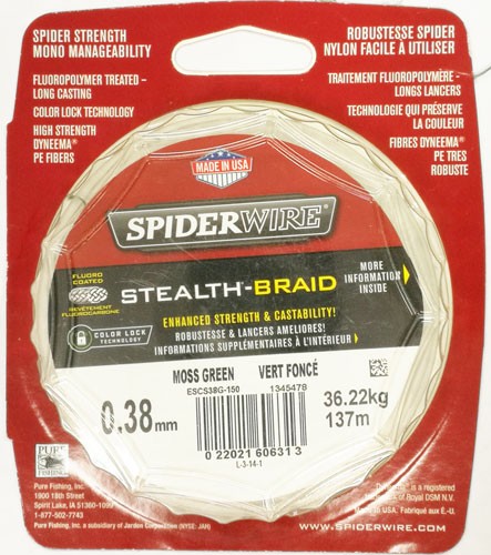  Spiderwire Stealth Moss Green d-0.38 36.22 137