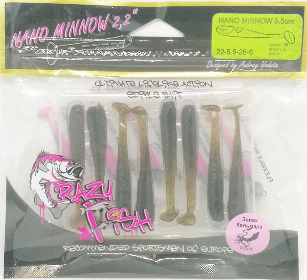   Crazy Fish NANO MINNOW 2.2  22-55-26-6