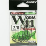 Крючок Decoy офсетный Worm 11 #2|0 (8 шт.)