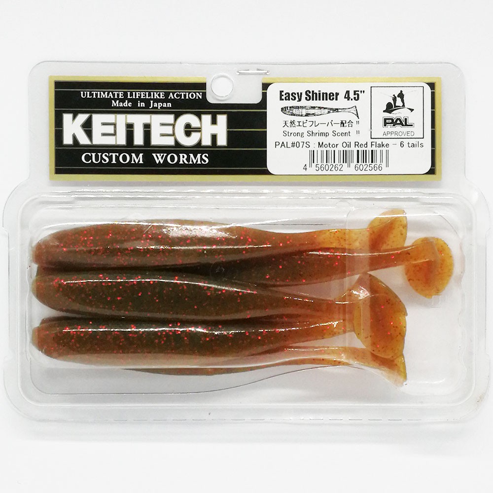 �������� ����������� Keitech Easy Shiner 4.5 PAL#07S Motor Oil Red Flake