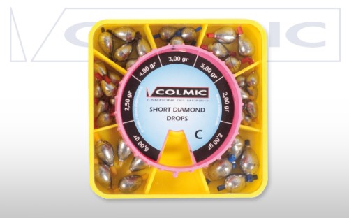 POMA01C Набор грузил-оливок COLMIC SHORT DIAMOND BOX C