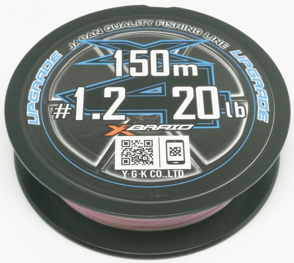  YGK X-Braid Upgrade X4 150 White Pink #0.2, 0.074, 4lb, 1.8