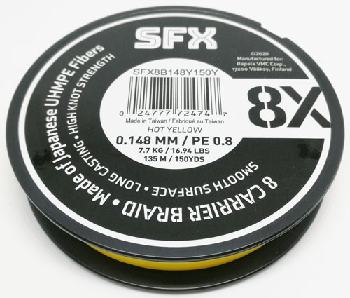   Sufix SFX 8X  135  0.165  10  PE 1